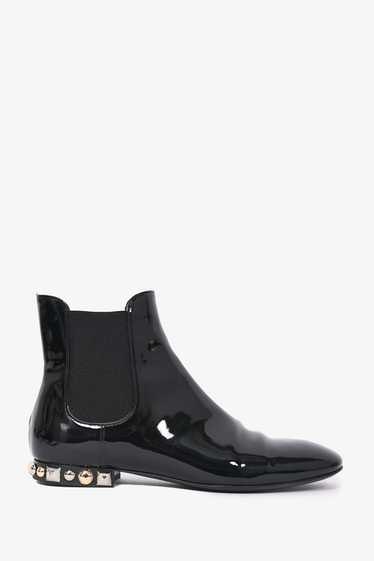 Louis Vuitton Black Patent Chelsea Ankle Boots Si… - image 1