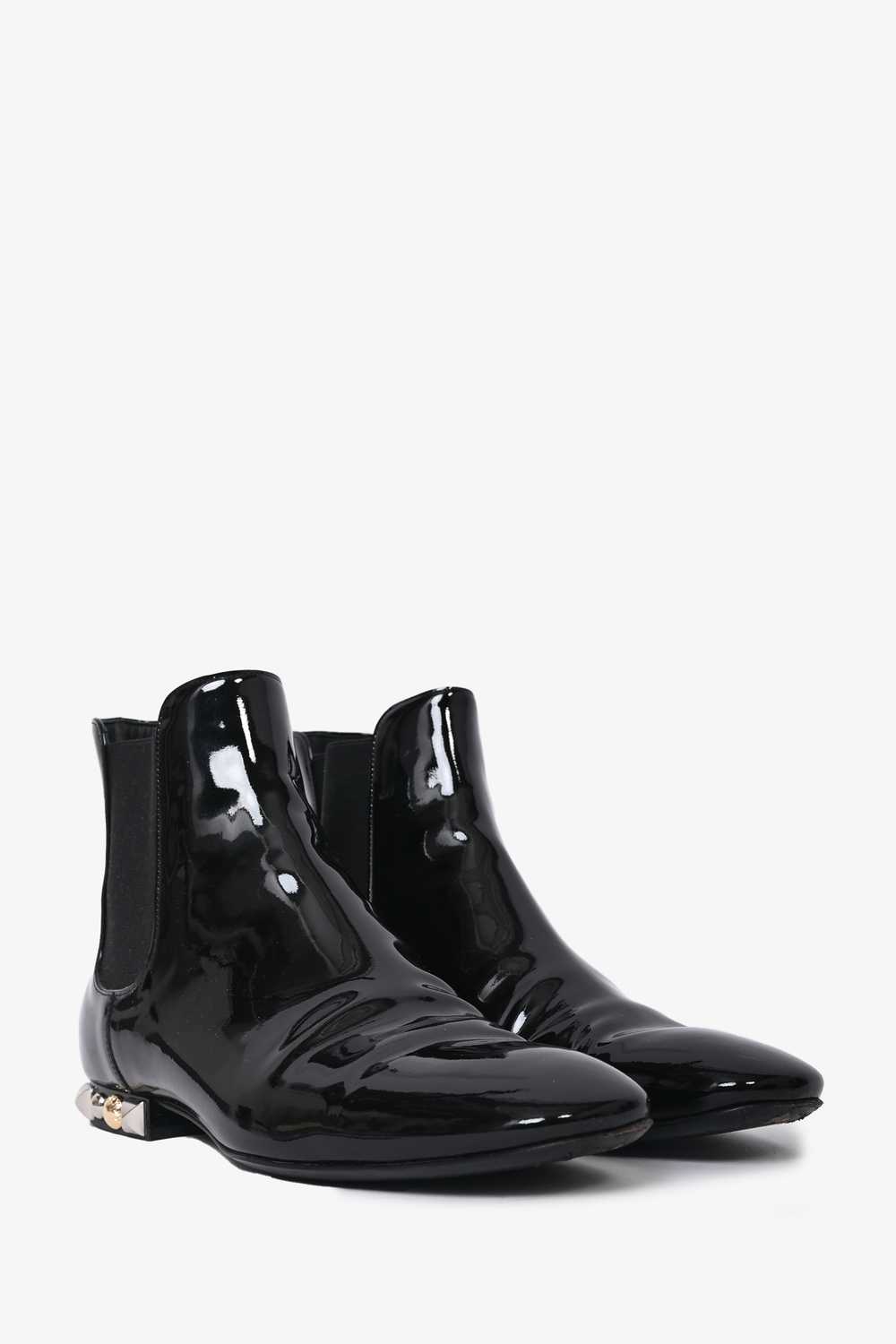 Louis Vuitton Black Patent Chelsea Ankle Boots Si… - image 2