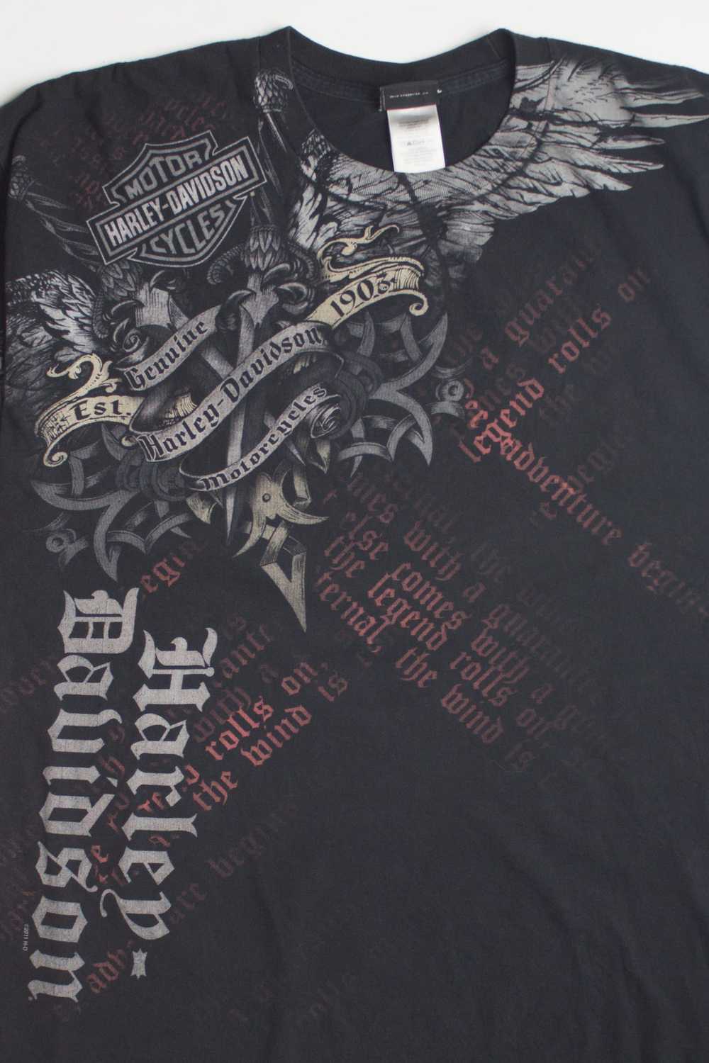 Alamo City Longhorn Skull Harley Davidson T-Shirt - image 1