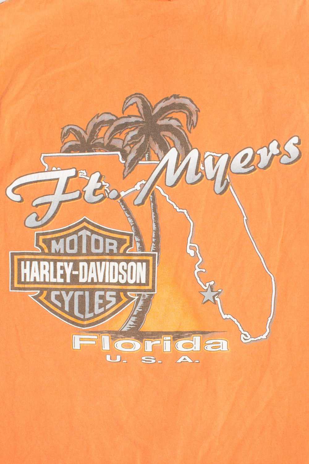 Vintage Ft. Meyers Sleeveless Harley Davidson T-S… - image 2