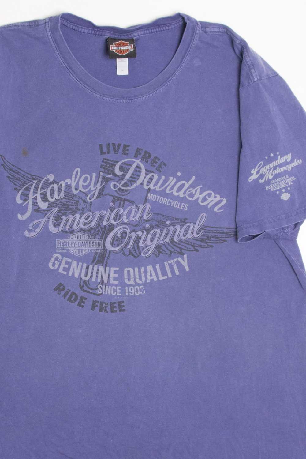 Vintage Live Free Ride Free Harley Davidson T-Shi… - image 1