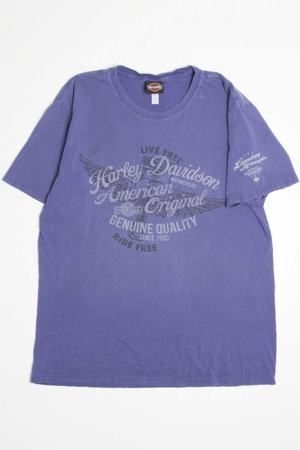 Vintage Live Free Ride Free Harley Davidson T-Shi… - image 2