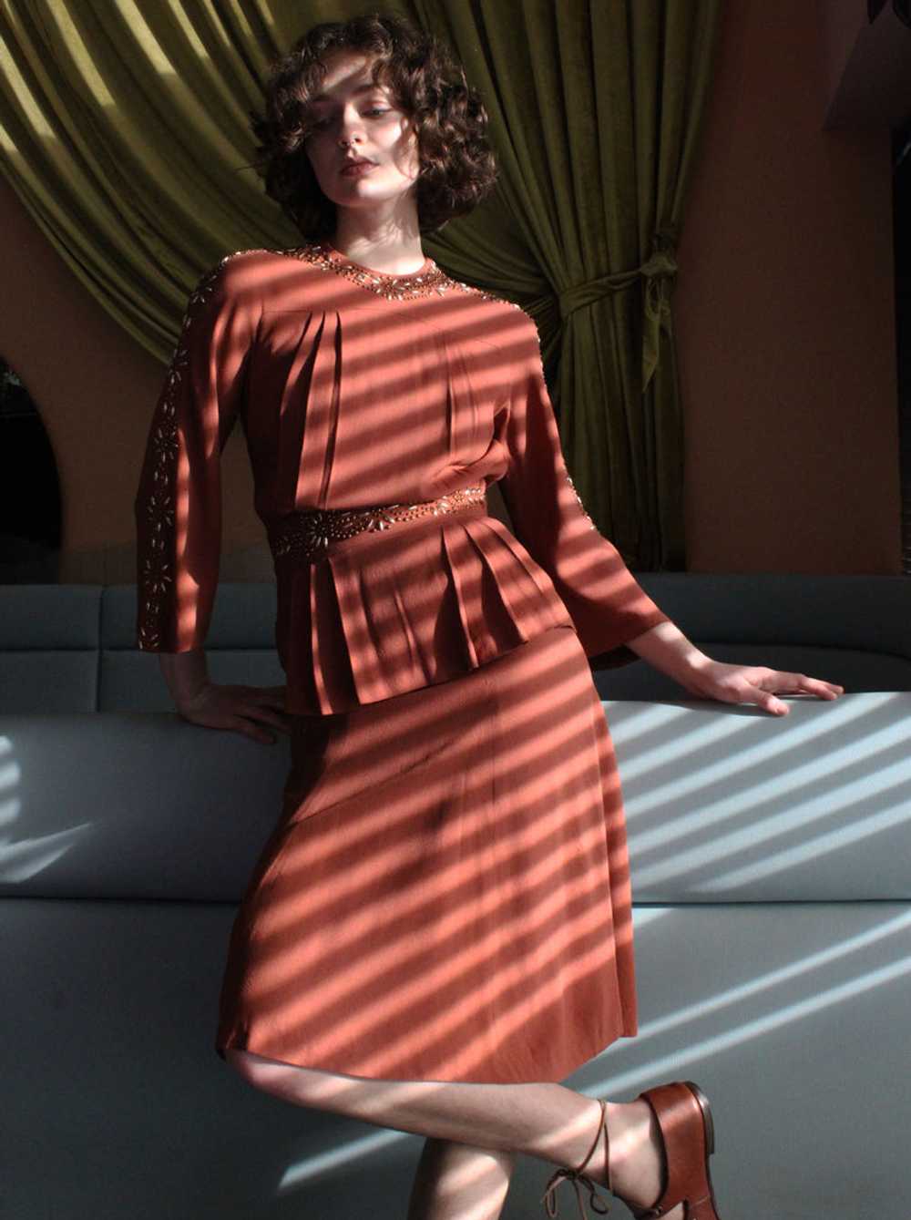 40s Studded Dress - image 4