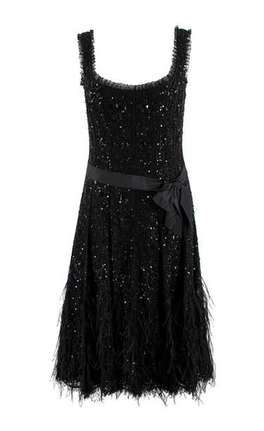 Lux Feather Cuff Dress - comes in pink and black – Comino Couture