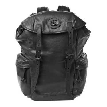 GUCCI Calfskin Monochrome Double G Backpack Grey - image 1