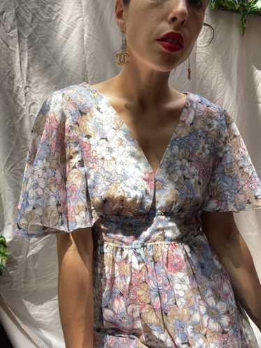 70s floral maxi dress - image 1