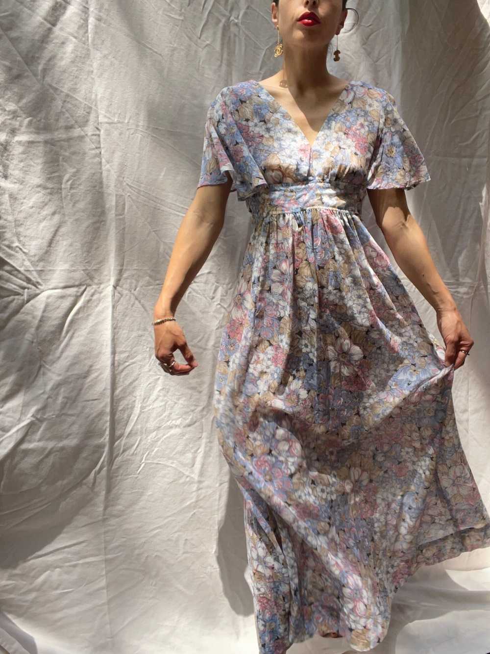 70s floral maxi dress - image 7