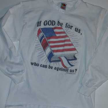 Vintage Bible Quote Long Sleeve Shirt Size Large