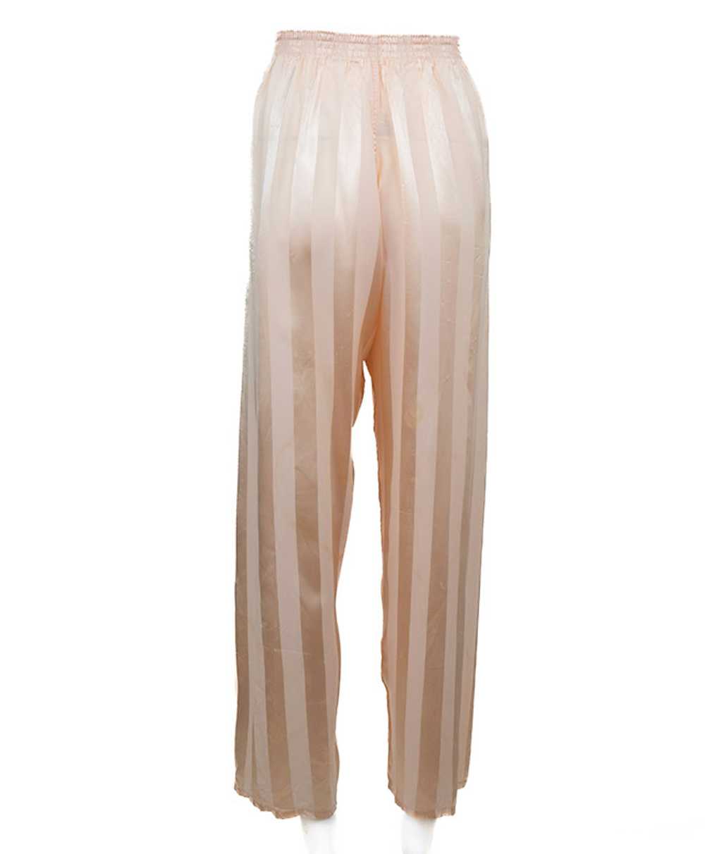 Vintage Rayon Satin Striped Pajama Pants - image 3