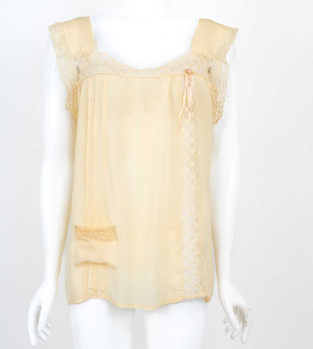 1920s-30s Silk Crepe Camisole - image 1