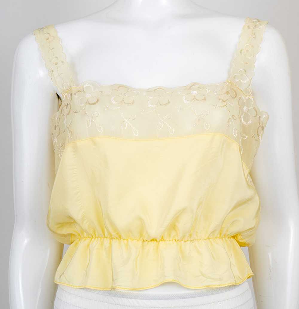 1930s-40s Yellow Camisole Top - image 2