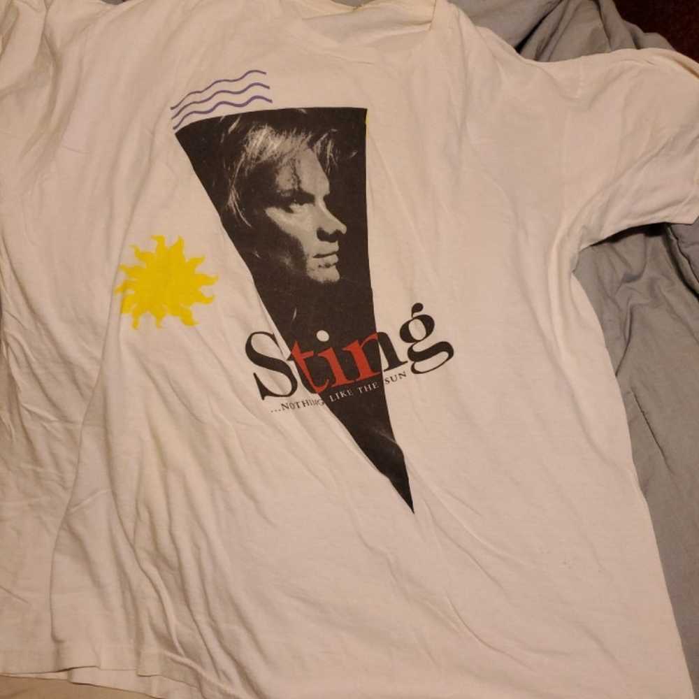 Sting "Nothing Like The Sun" Vintage White T-shir… - image 1