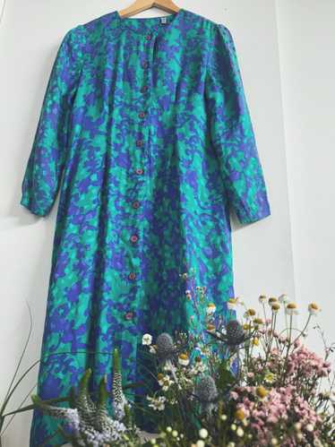 Silk Floral Motif Dress