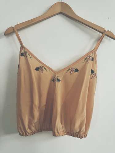 Silk Peach Cropped Tank