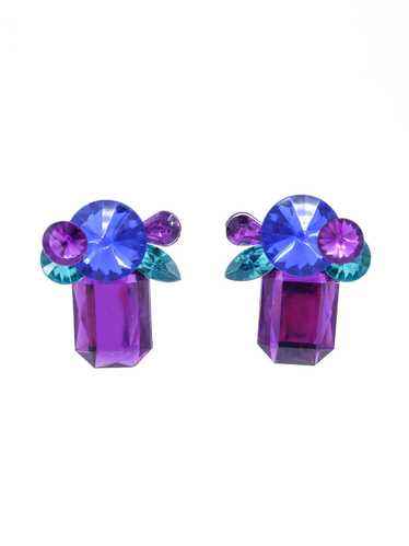 Purple Jeweled Earrings
