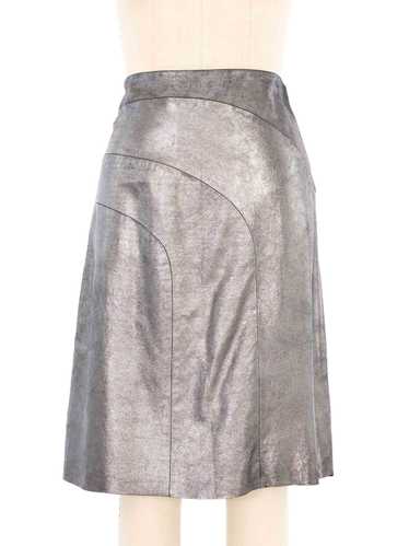 Plein Sud Metallic Leather Skirt
