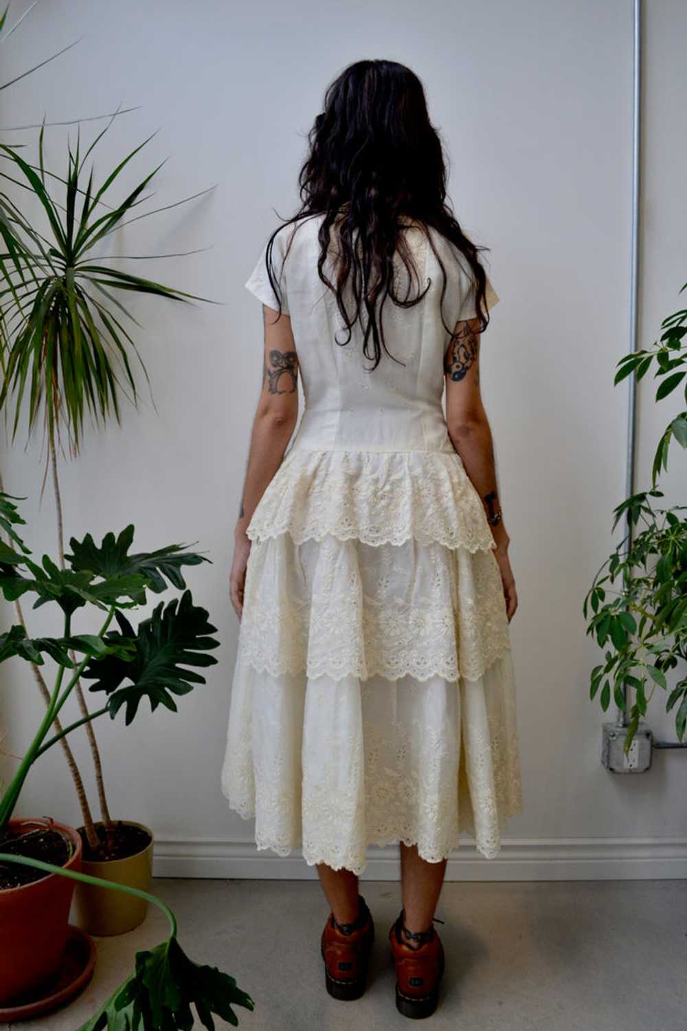 Fifties Tea Length Wedding Dress - image 3