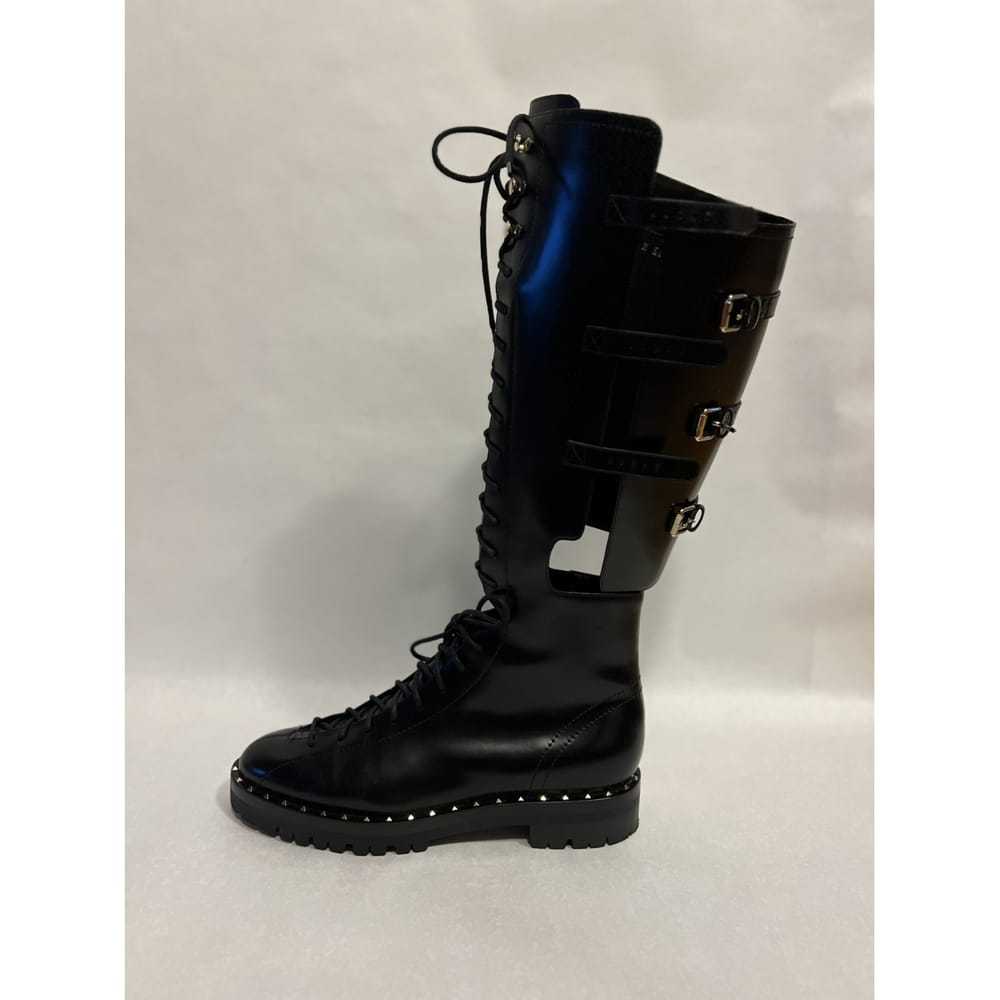 Valentino Garavani Rockstud leather biker boots - image 3