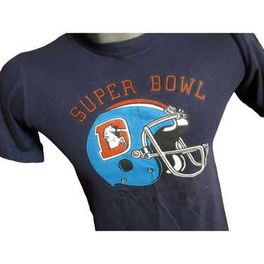 Denver Broncos NFL Team Apparel T Shirt Broncos Football XL X-Large Light  Blue