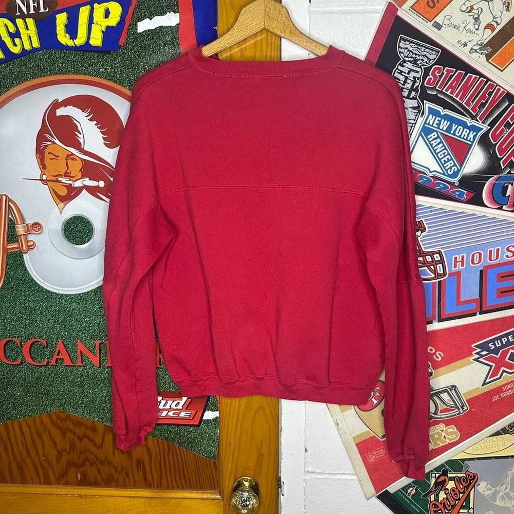 Vintage USA Olympic Button Up Pullover Red Shirt … - image 2