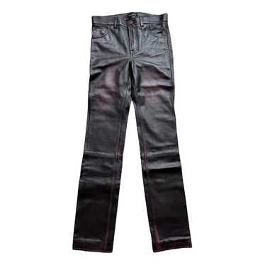 BALENCIAGA Paris Black Leather Suede Skinny Pants / Legging Size FR 36 US 4  | eBay