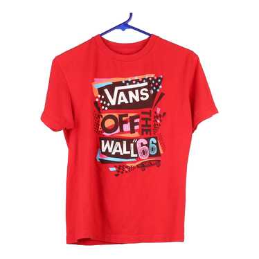 Age 10-12 Vans Spellout T-Shirt - Medium Red Cott… - image 1