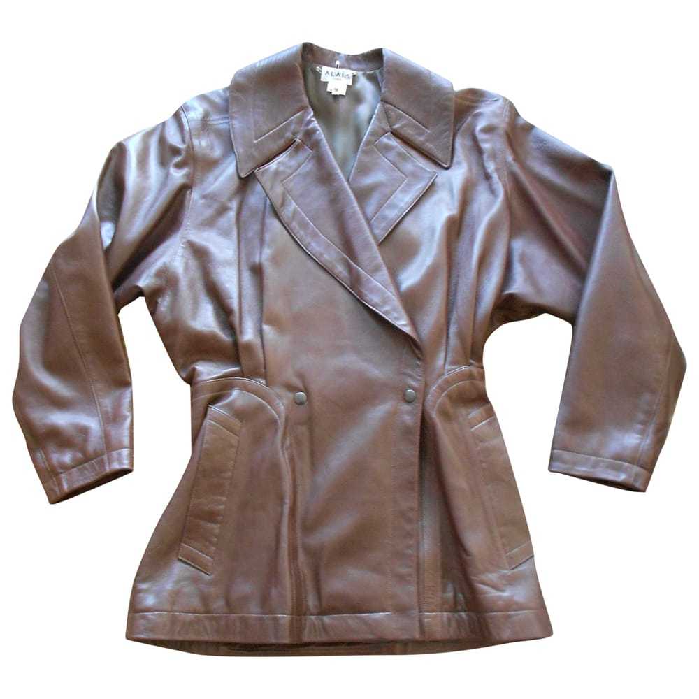 Alaïa Leather peacoat - image 1