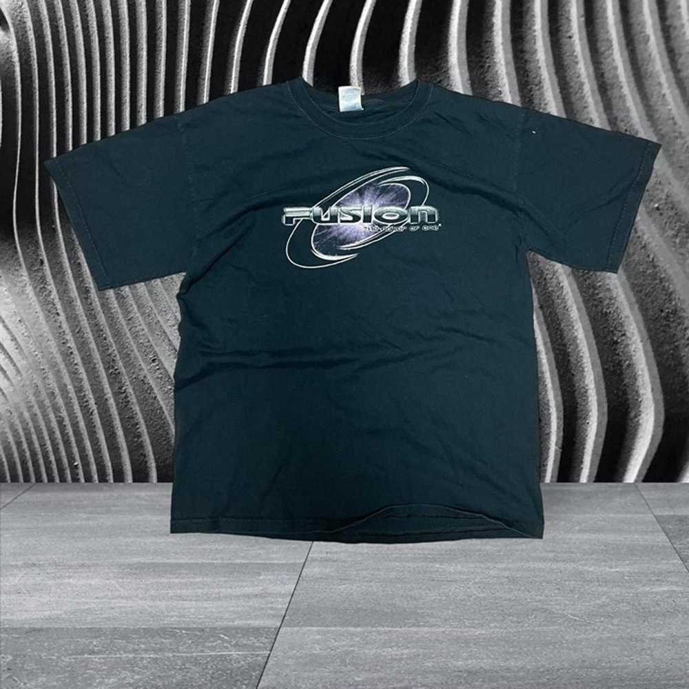 Vintage Y2K Grunge Cyber Fusion Graphic Tee - image 1