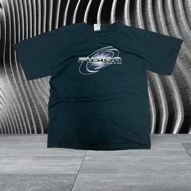 Vintage Y2K Grunge Cyber Fusion Graphic Tee - image 1