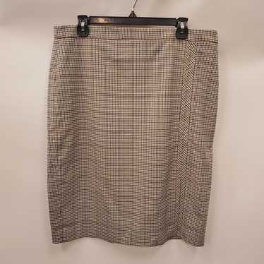 Ann Taylor Women Plaid Pencil Skirt 14 NWT - image 1