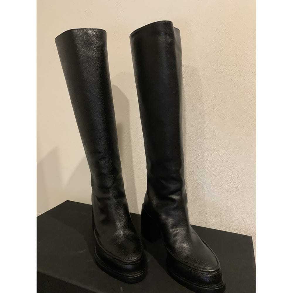 Ann Demeulemeester Leather riding boots - image 5