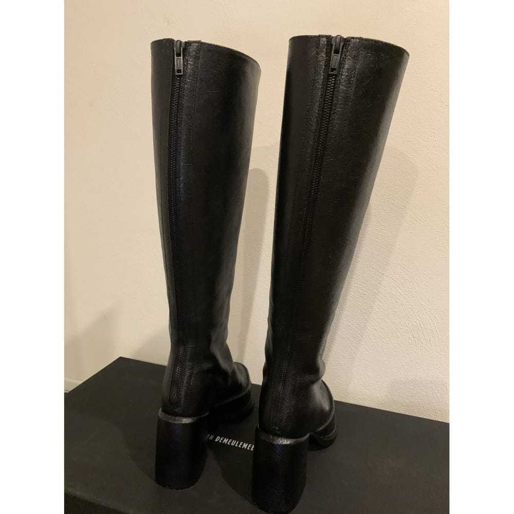 Ann Demeulemeester Leather riding boots - image 7