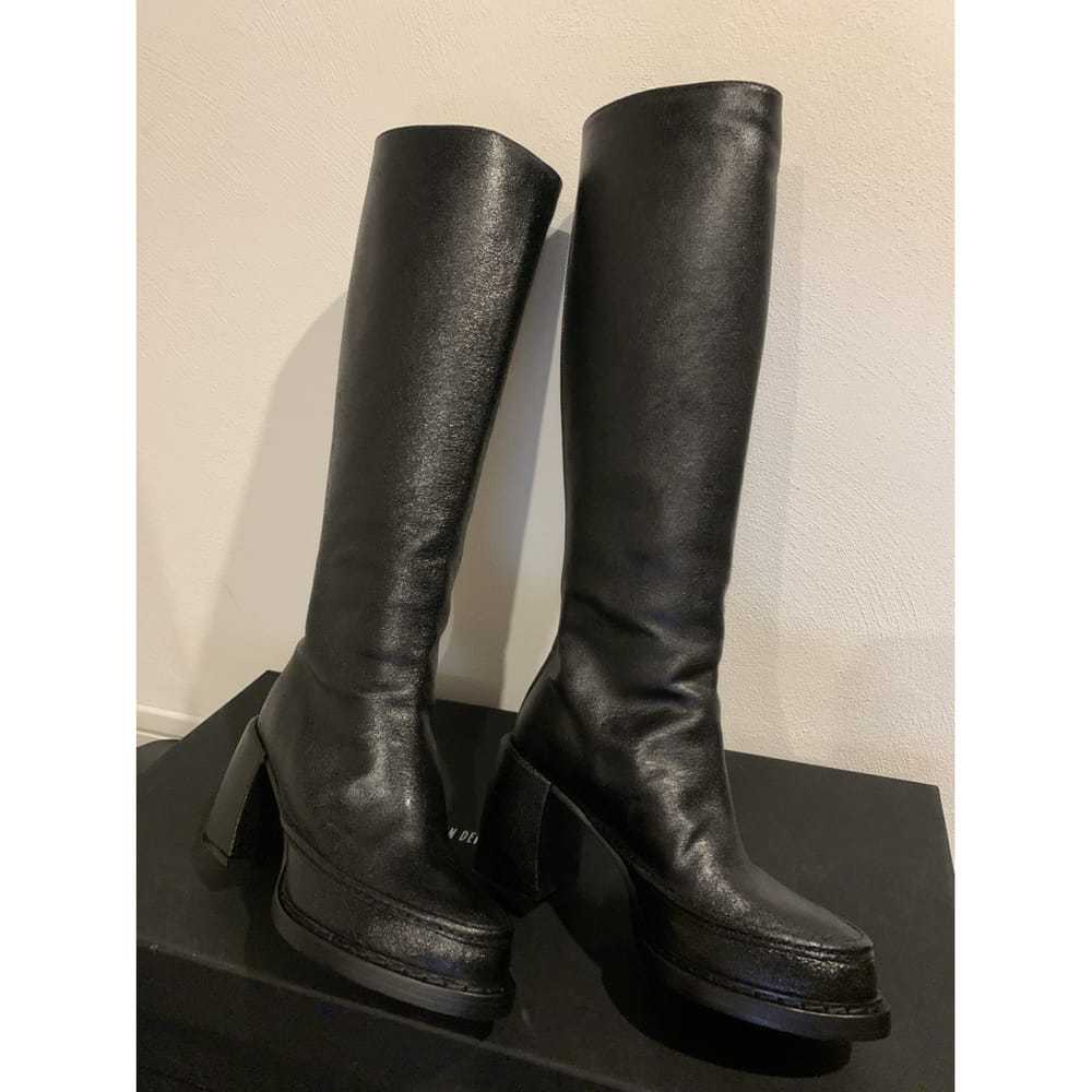 Ann Demeulemeester Leather riding boots - image 8