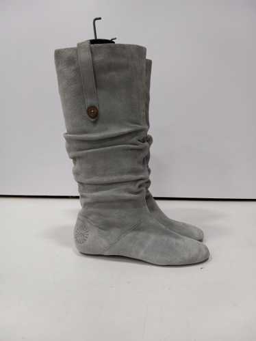 UGG Highkoo Gray Suede Slouch Boots Women's Size 9 - image 1