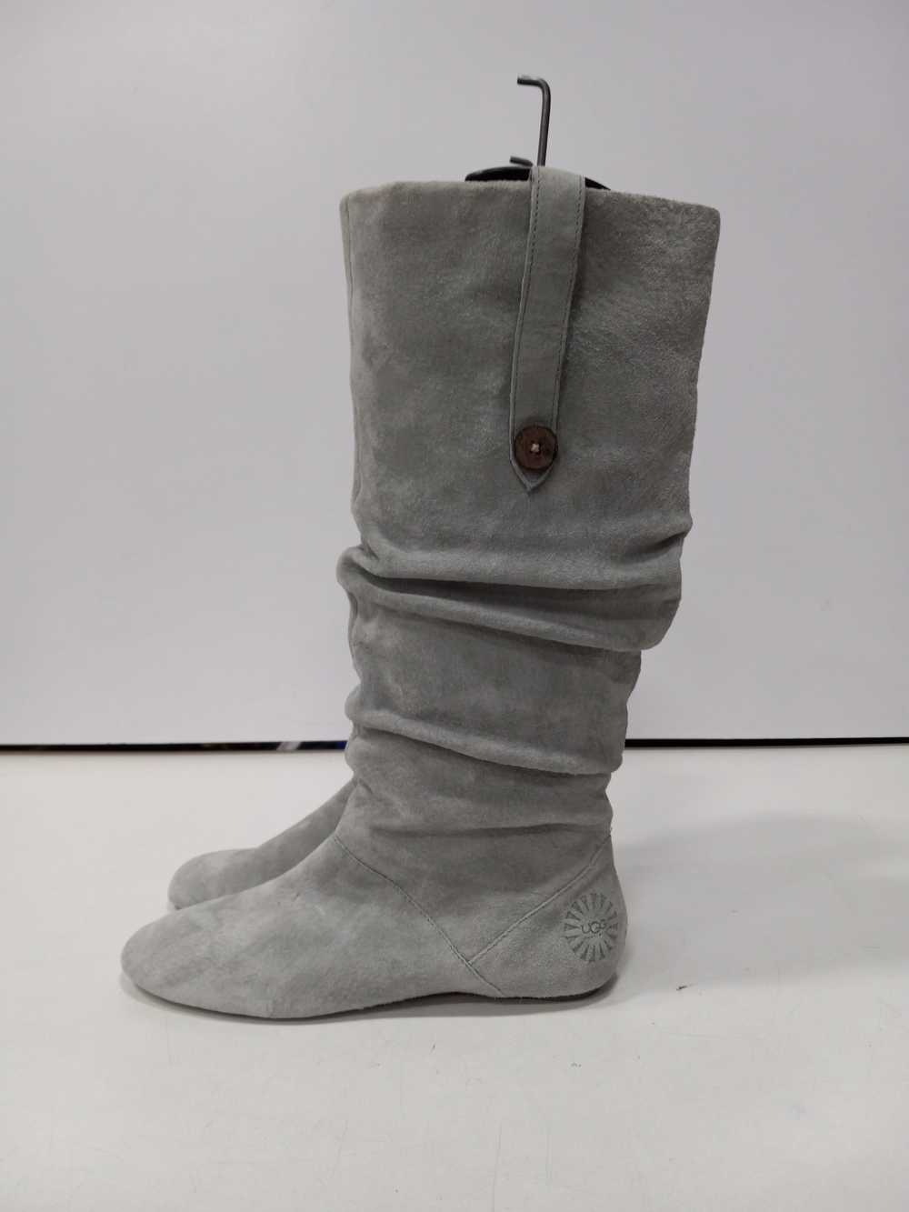 UGG Highkoo Gray Suede Slouch Boots Women's Size 9 - image 3
