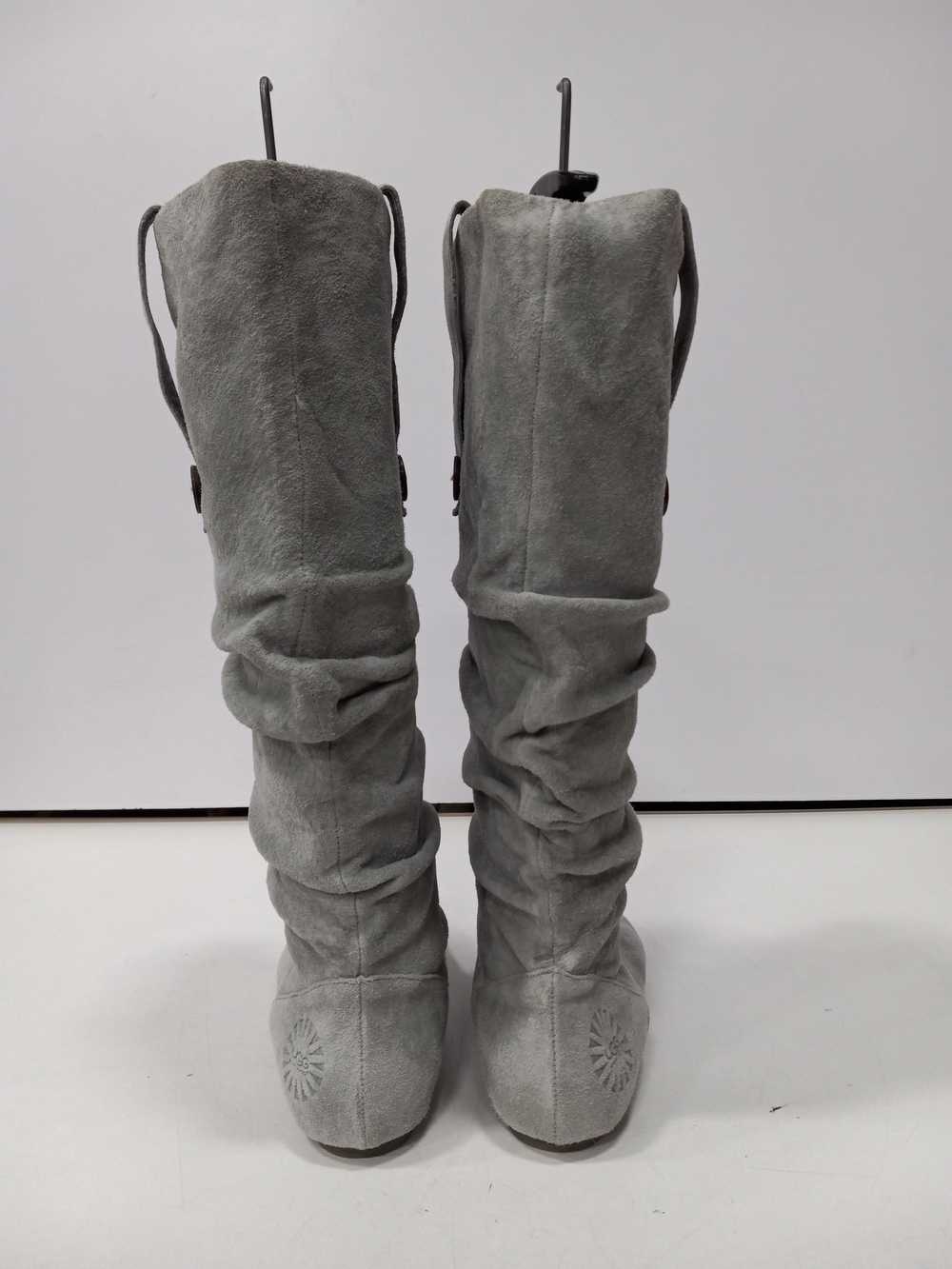 UGG Highkoo Gray Suede Slouch Boots Women's Size 9 - image 4
