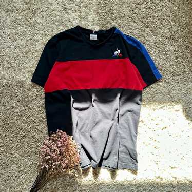 Le Coq Sportif Striped Tee Logo Rooster - image 1