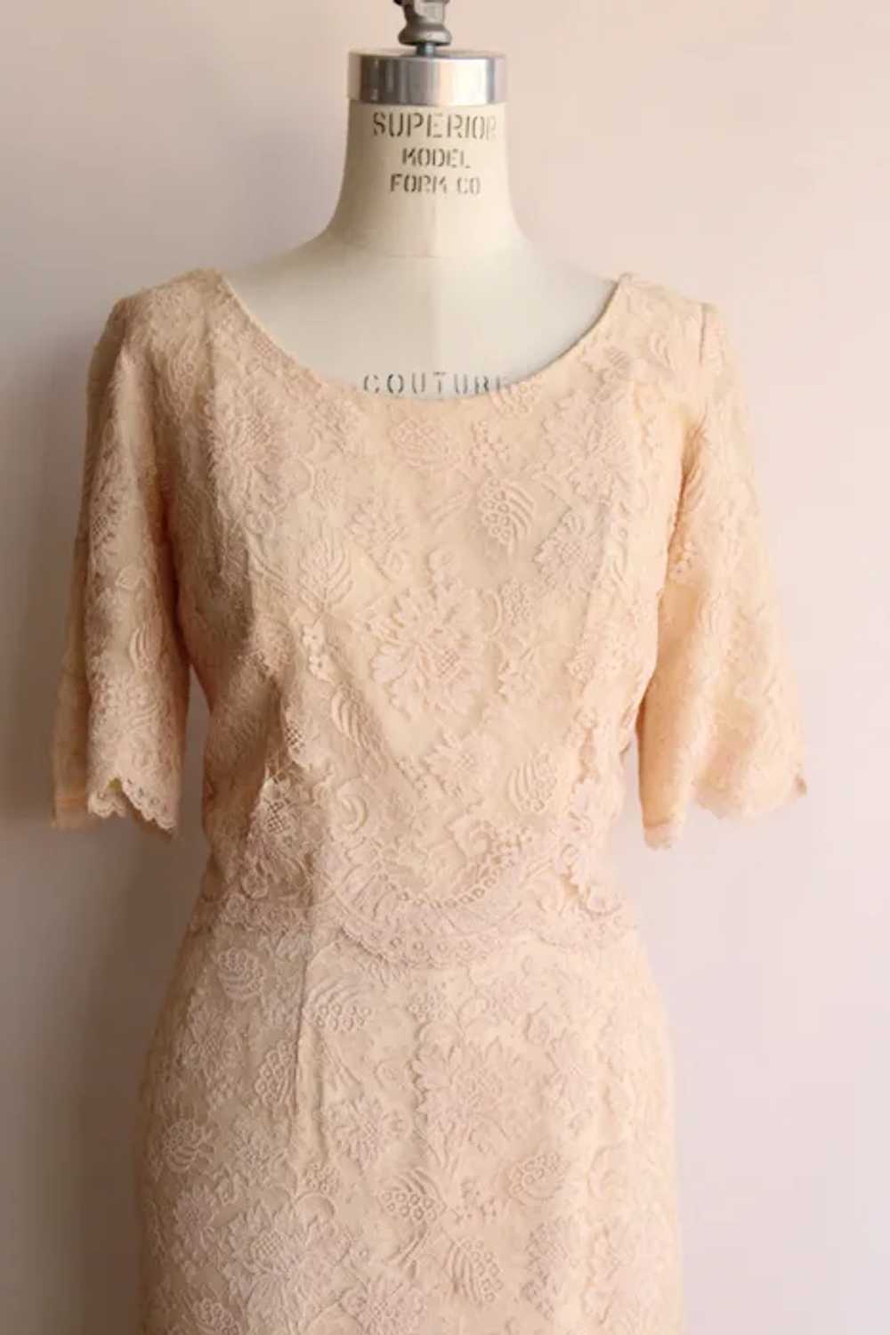 Vintage 1960s Dress, Pink Illusion Lace Fluttery … - image 9