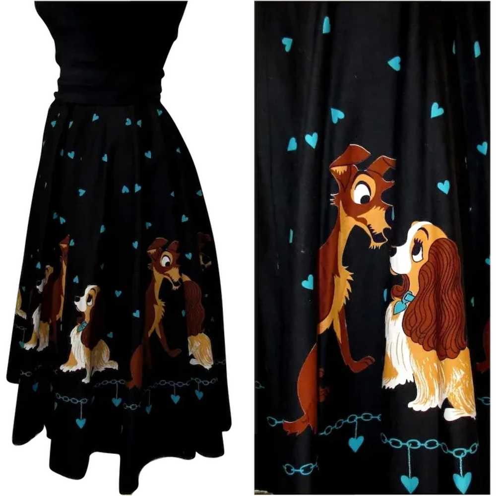 Lady and the Tramp Skirt, Vintage 50's Disney - image 2
