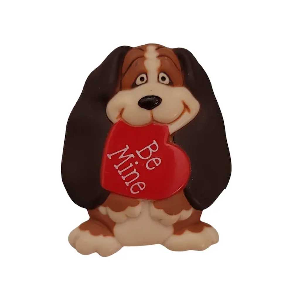 1986 Hallmark Basset Hound Dog Be Mine Valentine'… - image 2