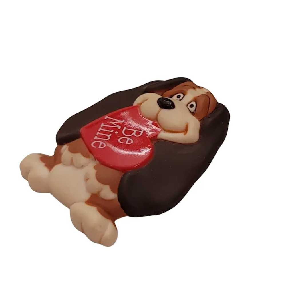 1986 Hallmark Basset Hound Dog Be Mine Valentine'… - image 3