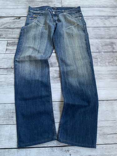 Blue Distressed flared jeans, Balenciaga