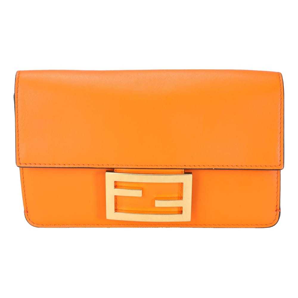 Fendi Flat Baguette leather handbag - image 1