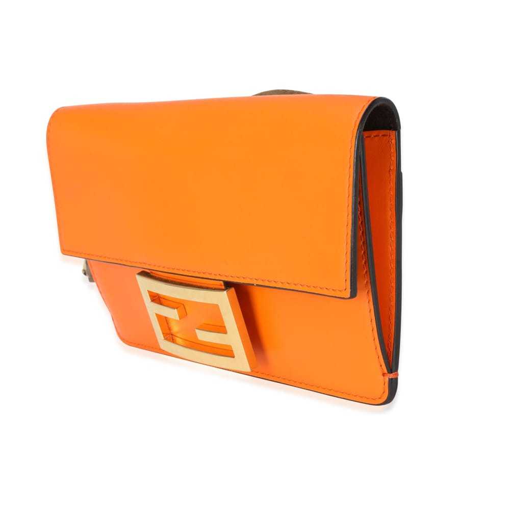 Fendi Flat Baguette leather handbag - image 2