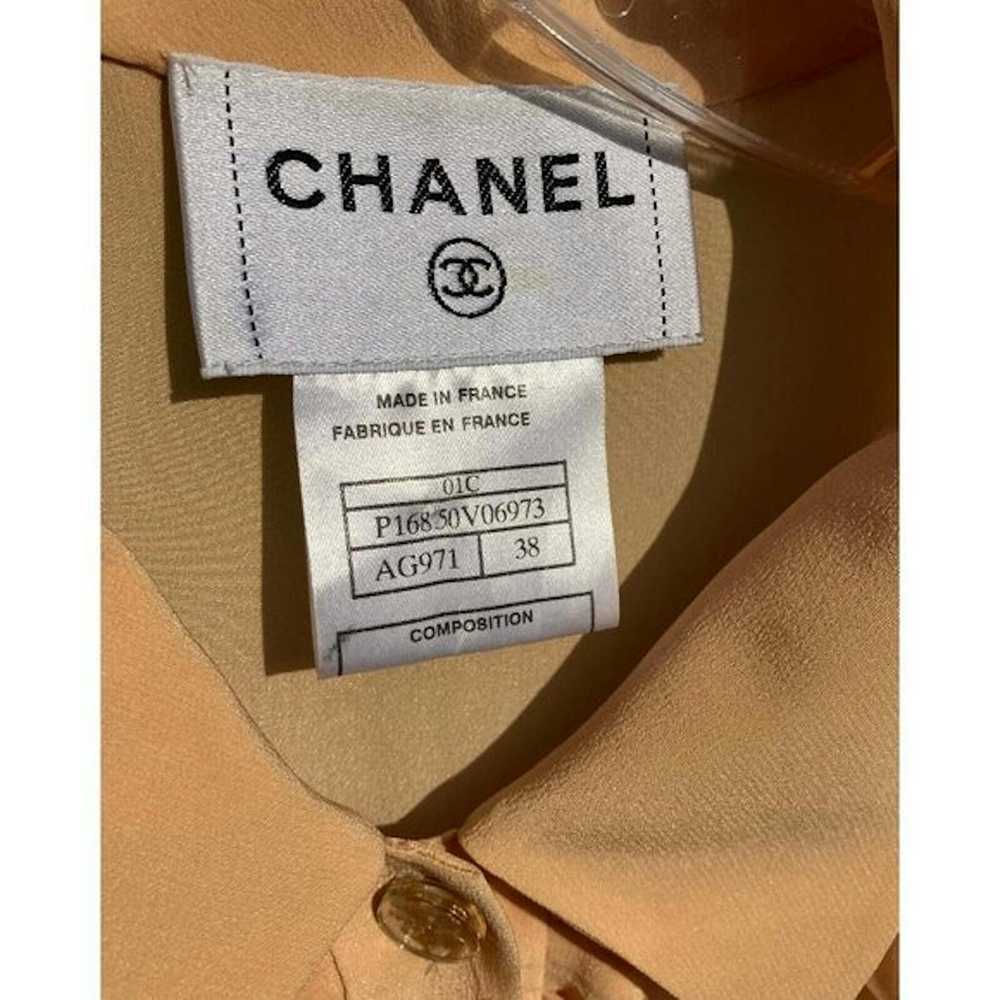 Chanel 38 Auth Y2K 01C Does 30s Peach Sorbet Dres… - image 6