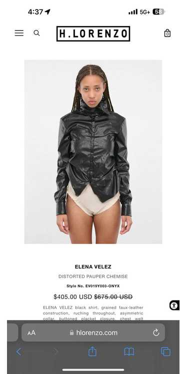 Elena Velez $675 Distorted pauper chemise top