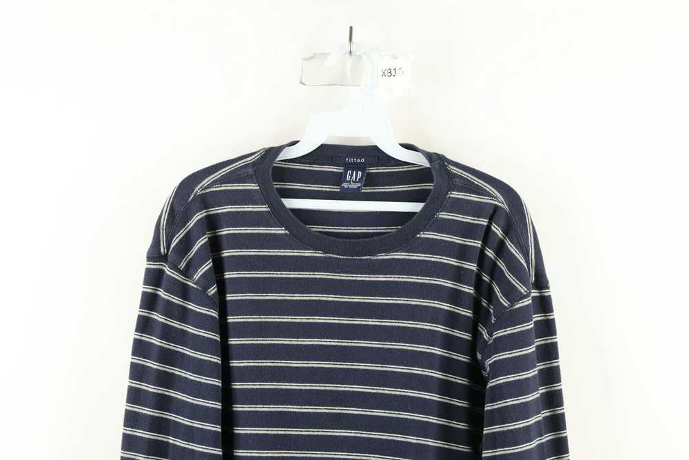 Gap × Vintage Vintage Y2K 2000 Gap Striped Long S… - image 2