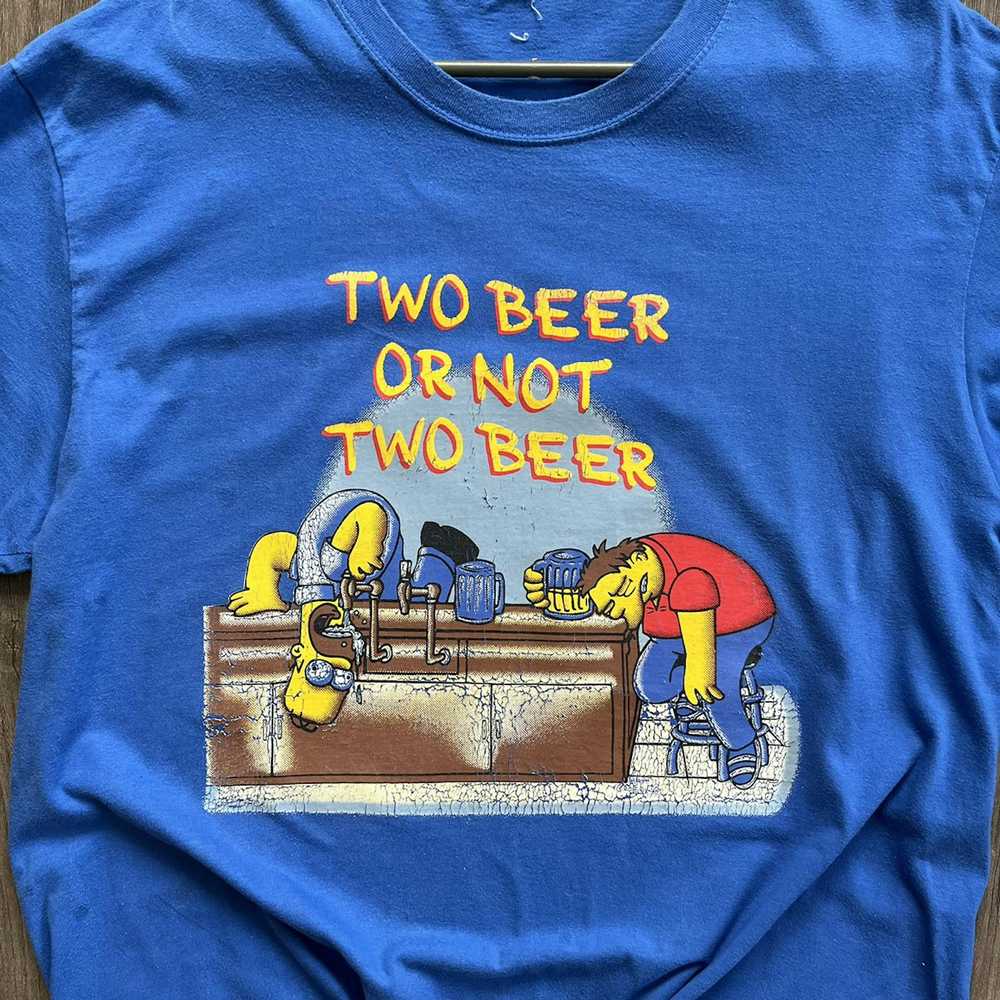 Band Tees × The Simpsons × Vintage TWO BEER OR NO… - image 2