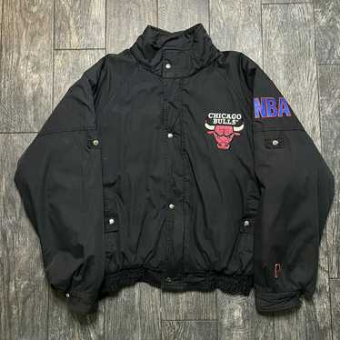 90s CHICAGO BULLS PRO PLAYER FULL 2024 ZIP EMBROIDERED WINDBREAKER