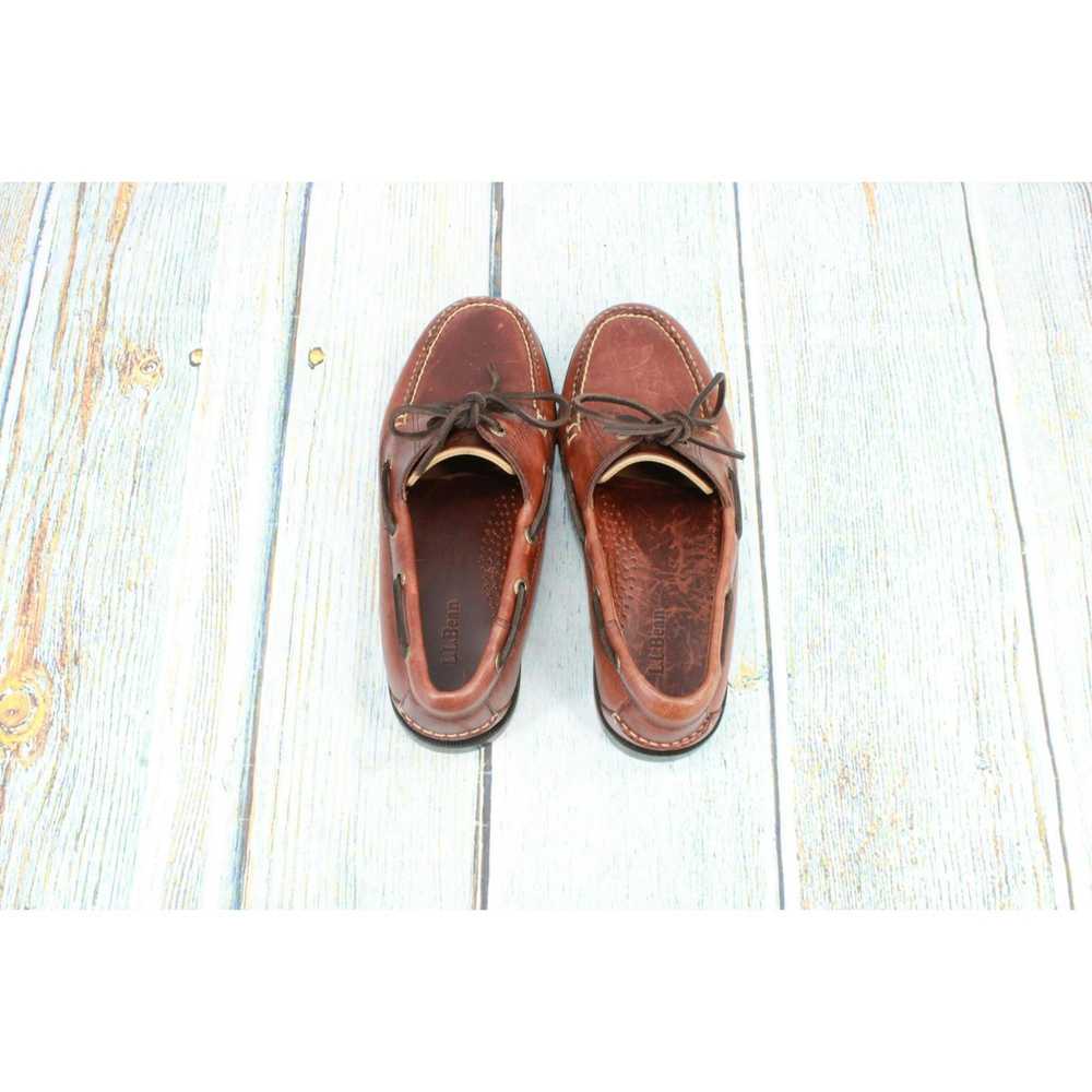 L.L. Bean × Leather LL Bean Brown Leather Slip On… - image 2